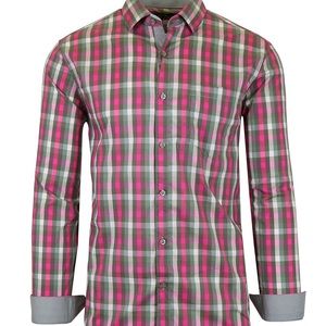 Galaxy By Harvic Mens Quick Dry Performance Stretch Dress Shirt XL Slim Fit Pink